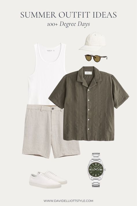 Mens Clothing Styles Summer, Summer Tomboy, Big Safe, Capsule Wardrobe Men, Gentlemen Style, Spring Summer Capsule Wardrobe, Mens Smart Casual Outfits, Hot Outside, Classy Outfits Men