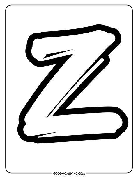 Alphabet Letter Z Coloring Page, Alphabet Letter Z Worksheets Cursive Z, Z Letter Worksheets For Preschool, Letter Z Flashcards Printable Free, Z Letter Worksheets, Letter Z Coloring Page, Free Alphabet Printables, Alphabet Letters Images, Abc Worksheets, Abc Coloring Pages