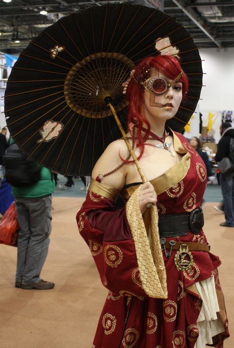 Cosplay London Comi-con. Japanese Steampunk. Steampunk Costume Ideas, Asian Steampunk, Steampunk Womens Fashion, Deco Punk, Steampunk Woman, Costume Ideas For Women, Diesel Punk, Lady Like, Style Steampunk