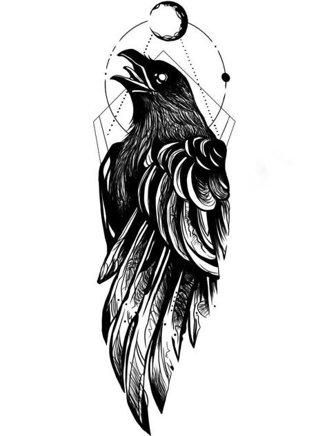 210+ Coolest Crow Tattoos Ideas With Meanings (2022) - TattoosBoyGirl Crow Tattoo For Men, Black Crow Tattoos, Runes Tattoo, Crow Tattoos, Viking Tattoos For Men, Rabe Tattoo, Lower Arm Tattoos, Crow Tattoo Design, Rune Tattoo