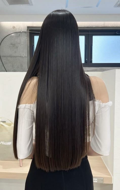 Long Shiny Hair, Long Silky Hair, Long Black Hair, Long Straight Hair, Beautiful Long Hair, Hair Inspo Color, Silky Hair, Shiny Hair, Aesthetic Hair