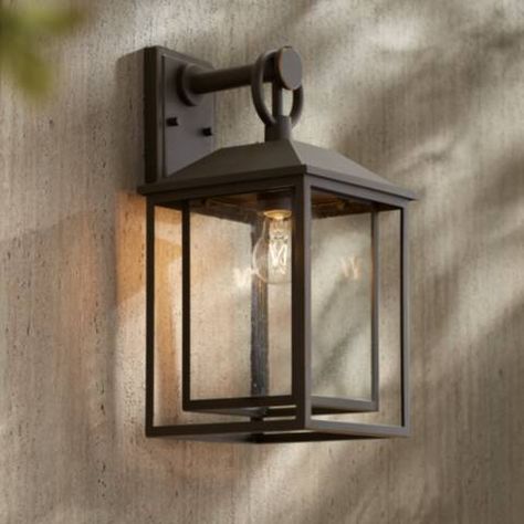 Outdoor Wall Light Fixtures, Lantern Designs, Black Outdoor Wall Lights, Black Light Fixture, Wall Light Fixture, Garage Lighting, House With Porch, Outdoor Light Fixtures, Outdoor Light