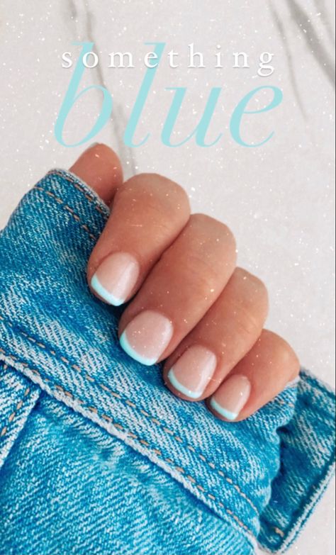 Blue French Nails, Tiffany Blue Nails, Blue French, French Nail, Tiffany Blue, Something Blue, Blue Nails, French Nails, Fashion Nails