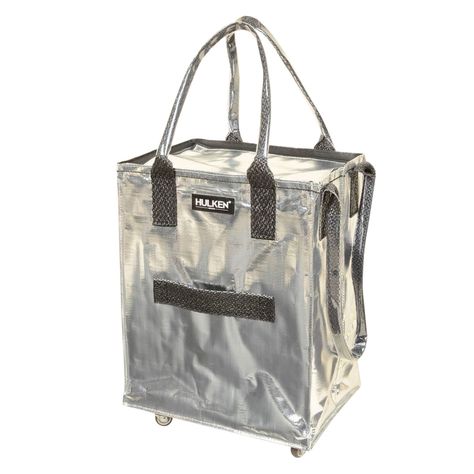 Hulken Rolling Tote Bag | The Container Store Bag On Wheels, Rolling Tote Bag, College Necessities, Rolling Tote, Rolling Bag, Foldable Bag, Shopping Trolley, Multipurpose Bag, Bag Silver