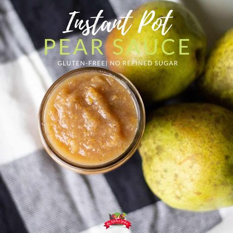 Instant Pot Pear Sauce Pear Sauce Recipe, Shed Organization Ideas, Canning Pears, Pear Sauce, Popcorn Tin, Pear Butter, Pear Puree, Pear Jam, Food Issues