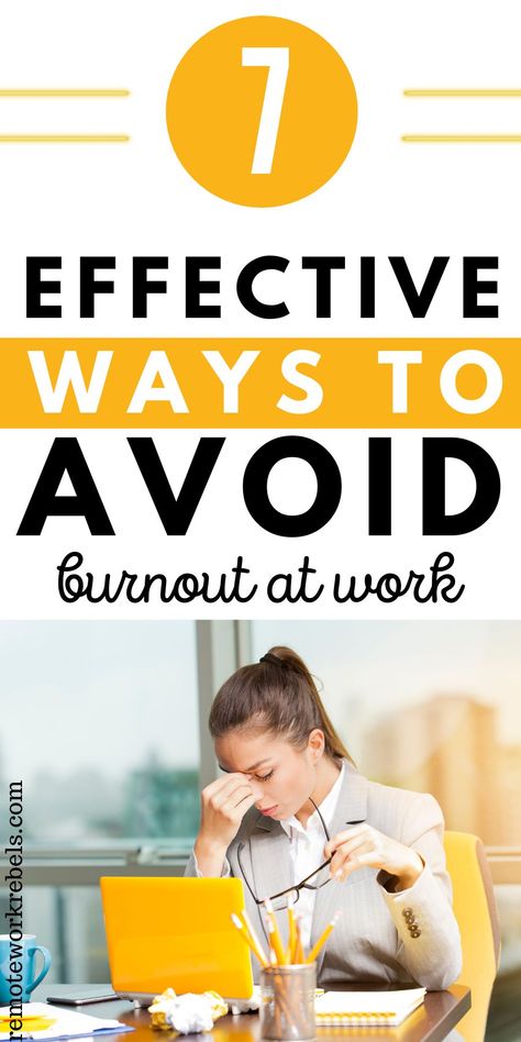 7 effective ways to avoid burnout at work. How to avoid burnout at work. If you're new to working at home, this guide will help you be more productive and lower stress. Click to learn how to avoid burnout while working remotely. Burnout At Work, Burnout Quotes, Job Burnout, How To Be More Organized, Caregiver Burnout, Work Advice, Burnout Recovery, Avoid Burnout, Remote Working