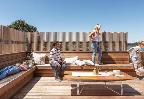 Ipe Wood Deck, Surfer Vibes, Ipe Decking, California Surfer, Modern Outdoor Spaces, Modernist House, Rooftop Terrace Design, Rooftop Design, Ipe Wood