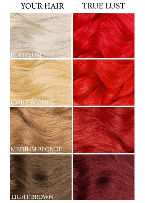 Big Waves Hair, Red Hair Dye, Hair Chart, Lunar Tide, Vibrant Red Hair, Creative Hair Color, Dyed Red Hair, Hair Color Chart, Semi Permanent Hair Color