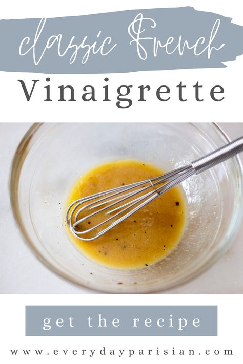 Vinegrette Recipe, Dijon Vinaigrette Dressing, Healthy Dressing Recipes, Bistro Salad, French Vinaigrette, Vinaigrette Dressing Recipe, Salad Dressing Recipes Homemade, Vinaigrette Recipes, Vinaigrette Dressing