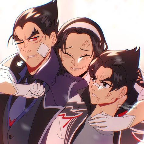 Kazuya Mishima X Jun Kazama, Kazuya And Jun, Kazuya Mishima Fanart, Tekken Art, Jun Kazama, Tekken Jin Kazama, Devil Jin, Kazuya Mishima, Jake Long