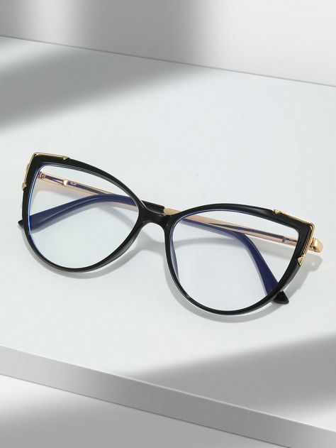 Collar     Embellished   Women Accessories Cat Eye Frames Eyeglasses, Cat Eyewear, Unique Glasses Frames, Cat Eyeglasses, Glasses Frames Trendy, Classy Glasses, Glasses Inspiration, Specs Frame