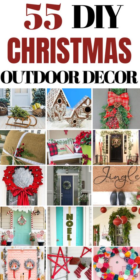 Small Yard Christmas Decor, Outside Christmas Decorations Ideas, Diy Luminaries, Diy Reindeer, Lighted Snowman, Oversized Ornaments, Outdoor Christmas Diy, Outdoor Christmas Decoration Ideas, Diy Christmas Door