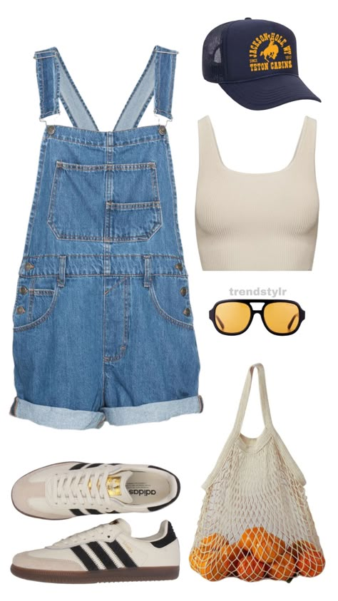 Leslie Aesthetic, Sick Fits, Spring Skirt Outfits, Denim Shortalls, Eclectic Grandpa, Summer Cabin, Post Partum Outfits, Curated Outfit, Classic Style Outfits