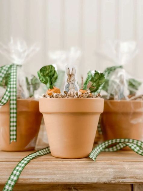 Peter Rabbit Theme Party, Peter Rabbit Easter, Peter Rabbit Birthday, Peter Rabbit Party, Easter Gathering, Easter Party Favor, Diy Easter Gifts, Farmhouse Christmas Ornaments, Baby Shower Favors Girl