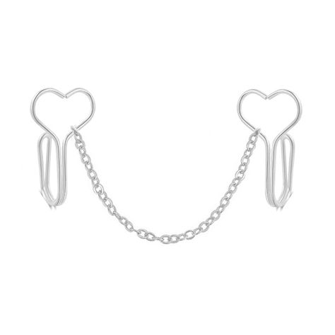 PRICES MAY VARY. Heart Nose Cuff Chain: Across double fake nose ring chain give you a different wearing experience Design of Nose Piercing: Double nose ring chain fits your nose bridge, cute and unique chain with replaceable clip on nose ring, can wear different nose cuff as fake nose ring or clip on earring separately or double nose piercing chain Size and Material: Heart chain length:1.3 inches(3.4cm) ,also you can choose silver tone nose piercing or gold tone nose cuff, made of high quality s Nose Ring Chain, Double Nose Ring, Nose Chain, Double Nose Piercing, Nose Piercing Ring, Nose Cuff, Fake Nose Rings, Fake Nose, Fake Piercing