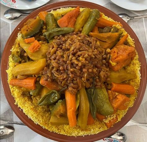 Moroccan Dresses, Moroccan Couscous, Moroccan Dishes, Couscous, Traditional Food, Food Dishes, Instagram Story