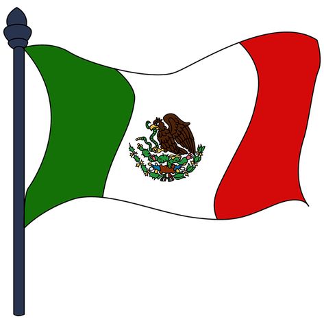 How to Draw a Mexican Flag Step 10 Easy Mexican Flag Drawing, Mexico Flag Drawing, Mexican Flag Drawing, Eagle Drawing Easy, Mexican Flag Eagle, Taco Drawing, Flag Drawing, Flag Animation, Eagle Drawing