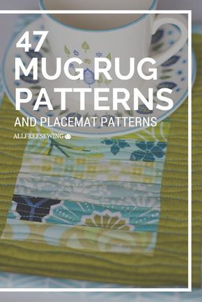 Quilted Postcards, Mug Rug Tutorial, Quilted Coasters, Mug Rug Patterns, Boppy Pillow, Rug Patterns, Fabric Postcards, Placemats Patterns, Quilted Gifts