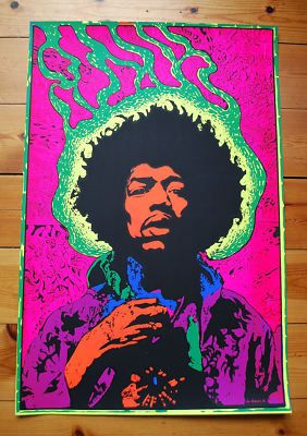 Jimi Hendrix blacklight poster in my college dorm room! Jimi Hendrix Tattoo, Martin Sharp, Jimi Hendrix Guitar, Jimi Hendrix Poster, Jimi Hendrix Art, Arte Jazz, Blacklight Posters, Jimmy Hendrix, Black Light Posters