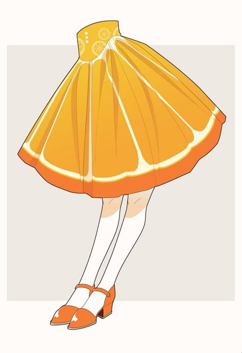 Orange Character Design, Dress Design Drawing, Drawing Anime Clothes, Clothing Design Sketches, Dress Design Sketches, Anime Clothes, Fashion Design Drawings, Drawing Clothes, Fantasy Clothing