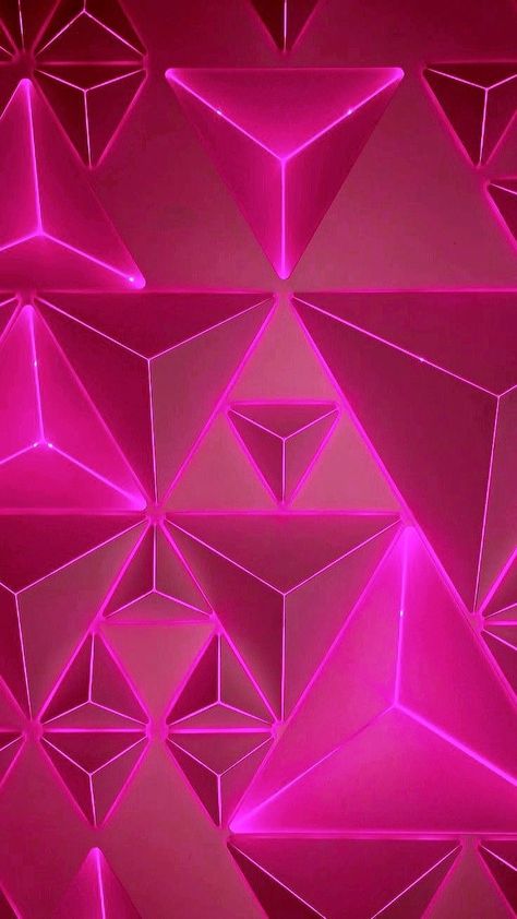 Geometric Iphone Wallpaper, Wallpaper Rosa, Pink Backgrounds, Flower Background Design, Pattern Triangle, Amazing Wallpapers, Rosa Neon, Love Pink Wallpaper, Triangle Background