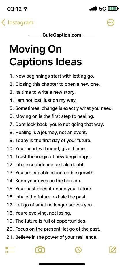 Bio For Moving On, Move On Bio For Instagram, Instagram Bio Ideas Creative Inspiration, Caption For Moving On, Post Breakup Glow Up Captions, Moving On Instagram Captions, Moving Captions Instagram, Asthetic Quote For Instagram Post Short, Move On Captions For Instagram