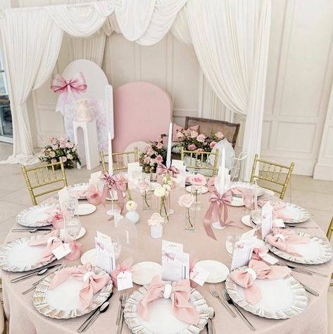 Pink Bow Coquette Baby Shower Ideas – Baby Shower Ideas 4U Bow Party Centerpieces, Pink Bow Centerpiece, Coquette Centerpieces, Pink Bows Baby Shower Theme, Baby Shower Bow Theme, Bow Baby Shower Theme Girl, Coquette Baby Shower Theme, Pink Bow Baby Shower Theme, Tea Party Baby Shower Ideas