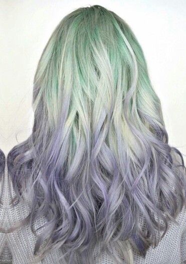 Green purple pastel dyed hair @hugosalon Pastel Green And Purple Hair, Sea Foam Hair Color, Lavender And Mint Hair, Pastel Green Hair Color, Pastel Pink And Green Hair, Silver And Green Hair, Pastel Dyed Hair, Mint Green Hair Color, Pastel Green Hair