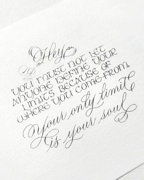 You must not let anyone define your limits because of where you come from. Your only limit is your soul ✨ My first post for pointed pen uncial script. I have some goals in this year, and being able to write with uncial script is one of them. I finally have some confidences to post it here 🤣 Nib: Hunt 22b Ink: Black Sumi Ink Paper: Artemedia watercolor paper -- 𝐍𝐏 𝐋𝐄𝐓𝐓𝐄𝐑𝐒 𝘓𝘪𝘷𝘦 𝘌𝘷𝘦𝘯𝘵 | 𝘞𝘦𝘥𝘥𝘪𝘯𝘨 | 𝘊𝘰𝘮𝘮𝘪𝘴𝘪𝘰𝘯 𝘊𝘰𝘯𝘵𝘢𝘤𝘵 𝘶𝘴 𝘵𝘰 𝘣𝘰𝘰𝘬 𝘰𝘶𝘳 𝘤𝘢𝘭𝘭𝘪𝘨𝘳𝘢 Uncial Script, Uncial Calligraphy, Sumi Ink, Pointed Pen, Post It, Your Soul, Watercolor Paper, You Must, This Year