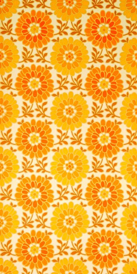 #wallaper #groovywallpaper #wallpapers #flowers #orange #yellow #pretty #aesthetic #vintage #groovy Vintage Flower Wallpaper, 60s Wallpaper, Vintage Wallpaper Patterns, Vintage Flowers Wallpaper, 다크 판타지, Hippie Wallpaper, Motif Vintage, Retro Wallpaper, Orange And Yellow