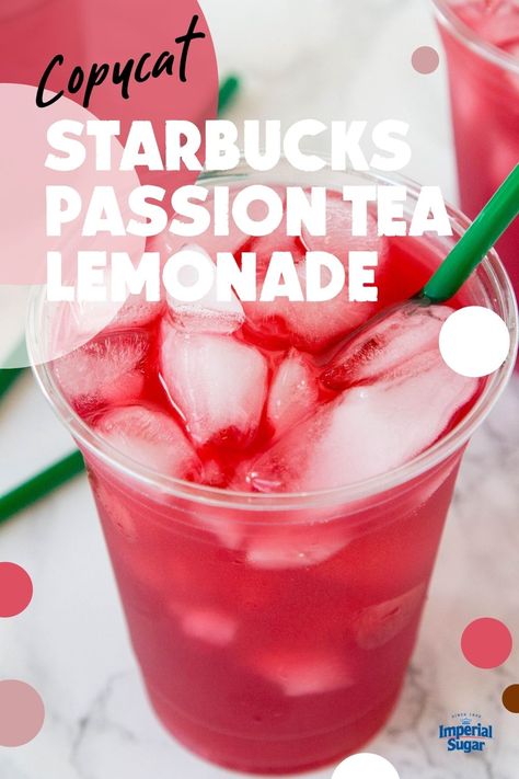 Iced Passion Tea, Starbucks Passion Tea, Tea Lemonade Recipe, Lemonade Tea Recipe, Passion Tea Lemonade, Baby Shower Punch Recipes, Beverage Ideas, Sweet Tea Recipes, Kid Friendly Drinks