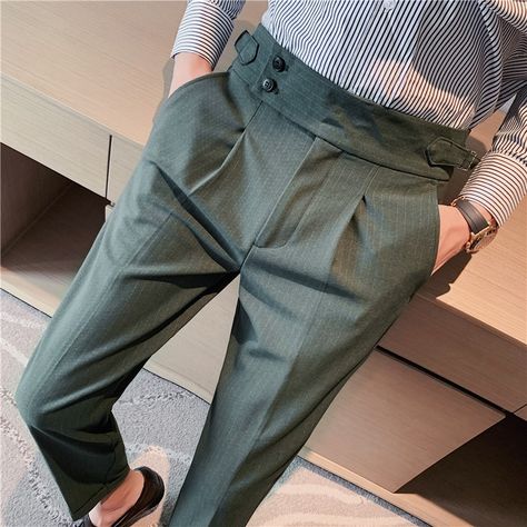 Casual Dress Pants Men, Men's British Style, Business Casual Suit, Slim Fit Suit Pants, British Style Men, Dress Pant Suit, Formal Office, Casual Dress Pants, Formal Pants