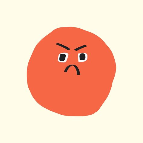 Cute Angry Face Drawing, Angry Illustration Art, Angry Face Doodle, Angry Emoji Drawing, Mad Doodle, Angry Face Illustration, Mad Icon, Cute Angry Face, Angry Doodle