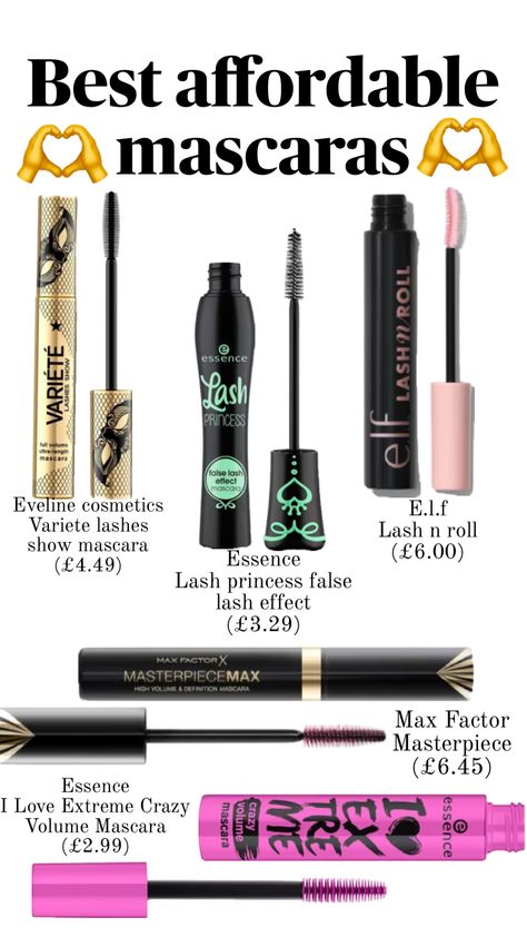 Affordable mascaras #mascara #makeup #makeupproducts False Lash Effect Mascara, Soft Makeup Looks, Makeup Accesories, Mascara Makeup, Soft Makeup, Volume Mascara, False Lashes, Makeup Looks, Lashes