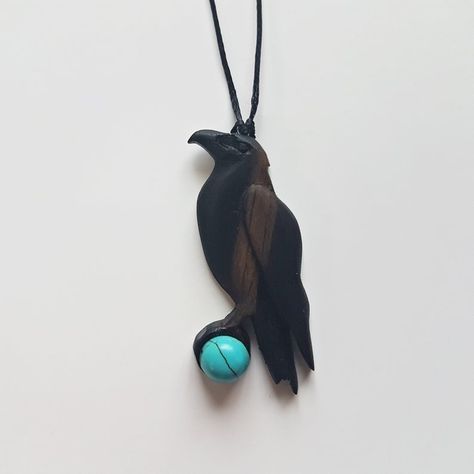 Metal Clay Designs, Crow Jewelry, Wood Minimalist, Crow Pendant, Crow Necklace, Raven Jewelry, Gothic Christmas, Wood Jewelery, Raven Pendant