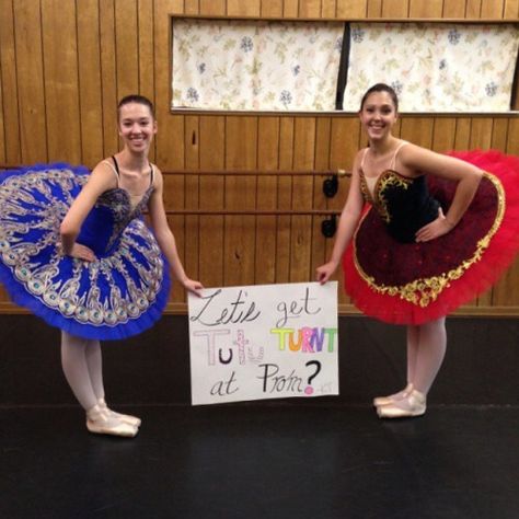 Super cute ballet theme promposal! Promposal Ideas For Dancers, Dancer Promposal Ideas, Ballet Hoco Proposals, Promposal Ideas, Homecoming Posters, Dance Proposal, Winter Ball, Dance Poster