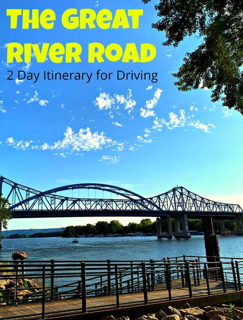 2 Day Itinerary for the Great River Road Along the Mississippi River Great River Road Trip, Great River Road, Driftless Area, Mississippi Travel, Ice Cream Shops, Road Trip Camping, Minnesota Travel, Road Trip Car, Scenic Road Trip