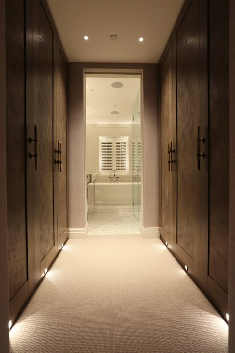 Ensuite Dressing Room, Plinth Lighting, Bathroom Lighting Design, Contemporary Bathroom Lighting, Timber Frame House, Luxury Hotel Bedroom, Spa Lighting, Corridor Lighting, Strip Led