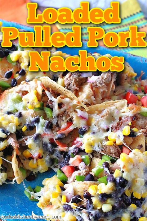 Pulled Pork Nachos Recipe, Onion Appetizers, Pulled Pork Nachos, Pork Nachos, Cheesy Corn, Slow Cooker Pulled Pork, Pulled Pork Recipes, Easy Seafood Recipes, Nachos Recipe