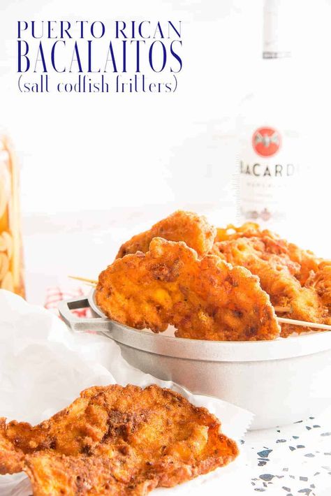 Take a trip to the kioskos of Puerto Rico without boarding a plane. These crispy, flavorful bacalaitos are easy to make at home. Made with salted codfish, herbs, and deep fried, they will take you back to the Isla del Encanto in no time. #bacalaitos #codfishfritters #saltedcod #bacalhau #saltfishfritters #saltfish #codfish #seafood #friedfish #PuertoRicanRecipe #recetaspuertorriqueñas #kioskosdeloíza #kioskosdeluquillo #PuertoRicanbeachfood #beachfood #friedsnacks #antojitos #cuchifritos via @e Saltfish Fritters, Boarding A Plane, Latin Dishes, Boricua Recipes, Delicious Seafood Recipes, Drink Inspiration, Shellfish Recipes, Beach Meals, Puerto Rican Recipes