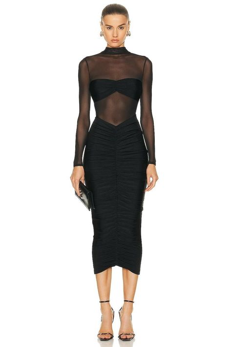 You Can Thank Me Later—These 29 Revenge Dresses Are 10/10 | Who What Wear Dubai Fits, Revenge Dress, Long Mesh Dress, Africa Outfits, Street Style Vintage, Leather Midi Dress, Sheer Mesh Dress, Mesh Fashion, Mesh Jersey