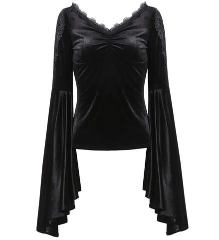 Velvet Romance Top Styl Goth, Black Velvet Top, Dark In Love, Gothic Tops, Gothic Clothes, Gothic Steampunk, Gothic Outfits, Mode Inspo, Goth Outfits