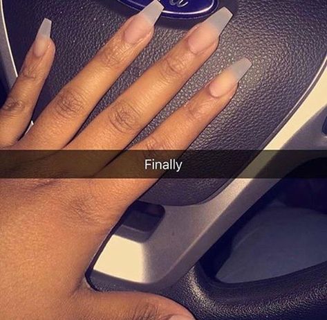 Acrylic Nails No Color, Nails Without Polish, Polish Acrylic Nails, Pretty Acrylic Nails, No Color, Long Nails, Nail Inspo, Acrylic Nails, Nail Art