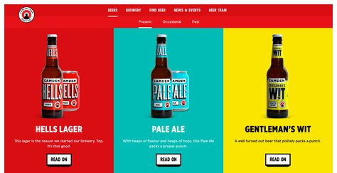 Camden Town Brewery, Brewery Website, Beer Website, Website Layout Inspiration, Brewery Design, Beer Case, Ale Beer, Camden Town, Web Project