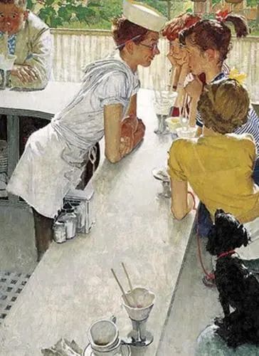 Norman Rockwell's Soda Jerk Notebook : Norman Rockwell : 9780486814582 : Blackwell's Soda Jerk, Magazine Cover Art, Norman Rockwell Art, Funny Children, Rockwell Paintings, Norman Rockwell Paintings, Tableaux Vivants, Stefan Zweig, Saturday Evening Post