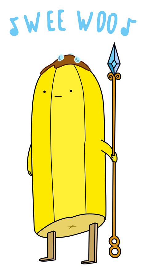 Adventure Time Banana Guard Wee Woo Sticker. Yellow, brave and surely delicious Banana guards, security of Princess Bubblegum and her Candy kingdom.. #AdventureTime #cartoon #Banana #BananaGuard Banana Guard Adventure Time, Yellow Characters Cartoon, Adventure Time Candy Kingdom, Banana Character, Adventure Time Stickers, Banana Guard, Adventure Time Birthday Party, Banana Cartoon, Adventure Time Birthday