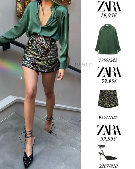 ZARA - BERSHKA - P&B - H&M on Instagram: “*ad / price and stock may change from country to country . .…” Glam Outfits Party Night Out, Satin Shirt Outfit, Party Outfits Night, Vegas Outfit, Glam Outfit, Zara Outfit, Elegant Feminine, Elegante Casual, Event Outfit