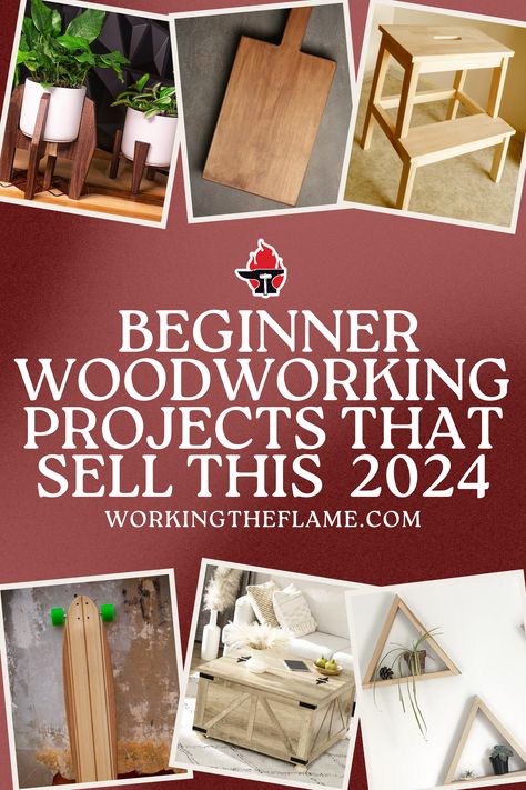 Looking for woodworking projects that are both beginner-friendly and profitable? Our curated list has you covered! Discover unique and trendy items that sell well in today's market, and embark on your journey to becoming a successful woodworking entrepreneur.  #BeginnerFriendly #DIYWoodworking #WoodCraftsForSale #HandmadeWoodProjects #WoodworkingIdeas #BeginnerWoodworking #WoodworkingBusiness #Woodworking #CraftingWithWood #WoodCraft #Woodwork #WorkingTheFlame #Craftsmanship