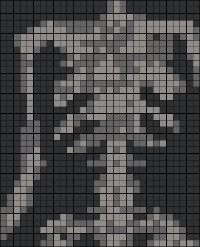 Goth Pixel Art Grid, Aesthetic Alpha Patterns, Body Pixel Art, Skull Alpha Pattern, Goth Pixel Art, Grid Crochet, Graph Crochet, Crochet Fairy, Easy Pixel Art