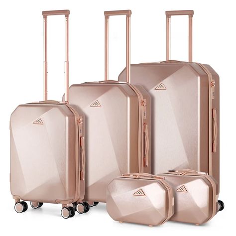 5 Piece Set Luggage Suitcase Spinner Clearance Hardshell Lightweight Tsa Lock Abs Luggage Set - Rolling Luggage - AliExpress Hard Shell Luggage, Lightweight Luggage, Integrated Handles, Luggage Suitcase, Suitcase Set, Suitcase Traveling, Luggage Sets, Carry On Luggage, Caster